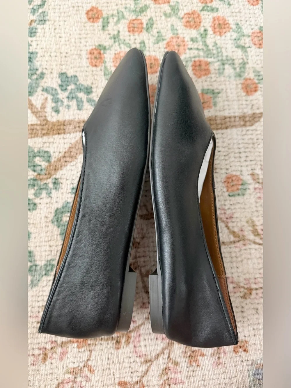 NEW Madewell Mylie Ballet Flats in True Black Leather 8